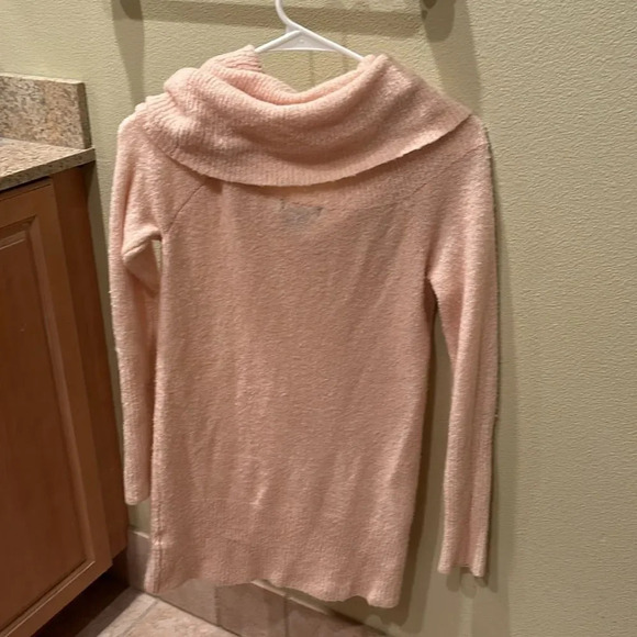 Trouve woman's long tunic light pink sweater - Picture 6 of 9